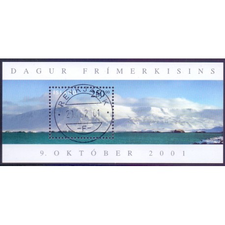 Island. 2001. Frimærkets dag, i miniark. AFA nr. 980 **    postfrisk st. stemplet FDC