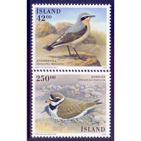 Island. 2001. Islandske fugle. AFA nr. 981-82 **     postfrisk st. stemplet FDC