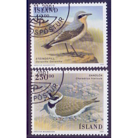 Island. 2001. Islandske fugle. AFA nr. 981-82 **     postfrisk st. stemplet FDC