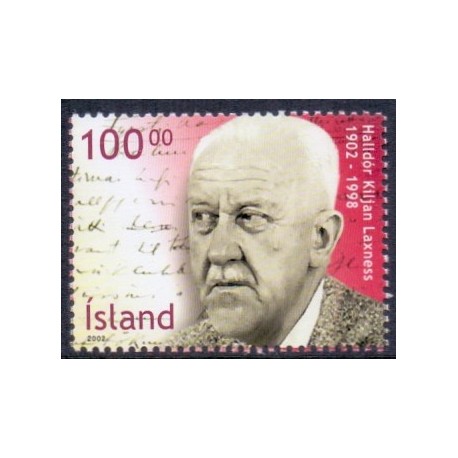 Island. 2002. Nobelpristager Halldor Laxness. AFA nr. 988 **   postfrisk st. stemplet FDC