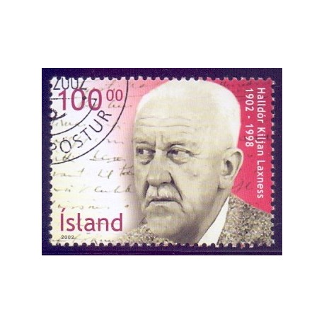 Island. 2002. Nobelpristager Halldor Laxness. AFA nr. 988 **   postfrisk st. stemplet FDC