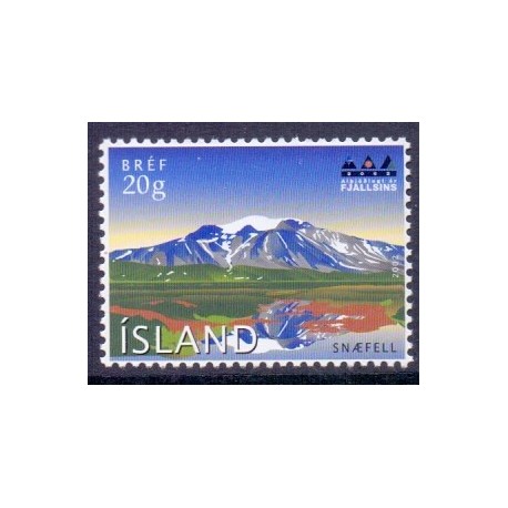 Island. 2002. Bjerget år Snæfell. AFA nr. 989 **   postfrisk st. stemplet FDC