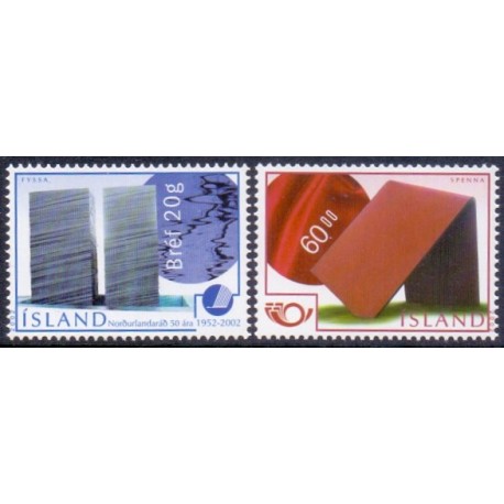 Island. 2002. Norden frimærker. AFA nr. 990-91 **  postfrisk st. stemplet FDC