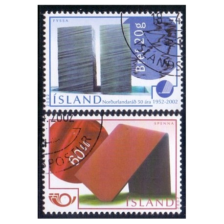 Island. 2002. Norden frimærker. AFA nr. 990-91 **  postfrisk st. stemplet FDC