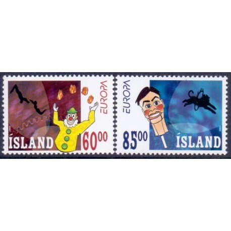 Island. 2002. Europamærker / CEPT. AFA nr. 994-95 **  postfrisk st. stemplet FDC