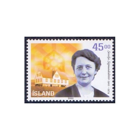 Island. 2002. Sesseija Sigmundsdóttir. AFA nr. 996 **  postfrisk st. stemplet FDC