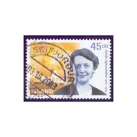 Island. 2002. Sesseija Sigmundsdóttir. AFA nr. 996 **  postfrisk st. stemplet FDC
