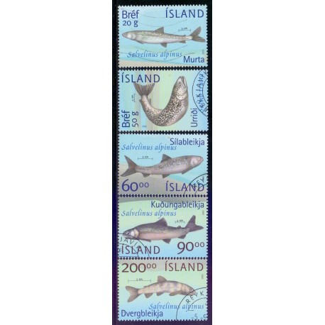 Island. 2002. Fisk. AFA nr. 997-1001 **  postfrisk st. stemplet FDC