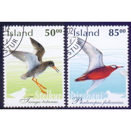 Island. 2002. Fugle. AFA nr. 1007-08 ** postfrisk st. stemplet FDC