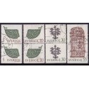 Sverige. 1970. Kunsthåndværk, AFA nr. 673Co-676 ** (3 par+1)     postfrisk stemplet FDC st,