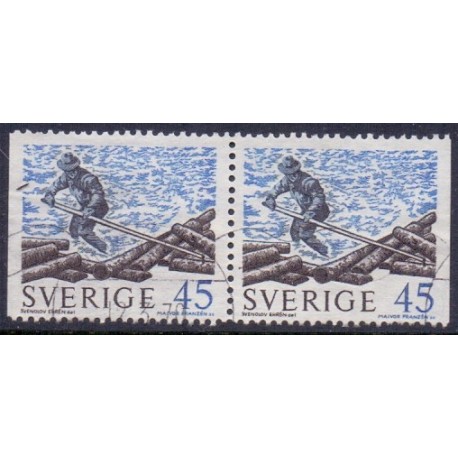 Sverige. 1970. Tømmerflådning, AFA nr. 672Cv &  672Ch **     postfrisk stemplet FDC st,