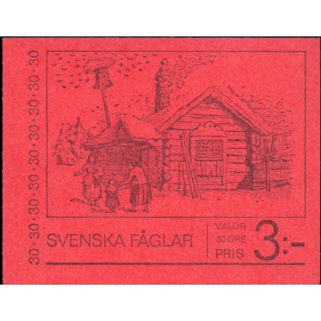 Sverige. 1970. Svenske fugle, i hæfte AFA nr. 698Cv-702Ch **     postfrisk stemplet FDC st,