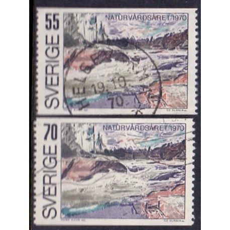 Sverige. 1970. Naturbeskyttelse 55-70 Øre, AFA nr. 680-81 **     postfrisk stemplet FDC st,