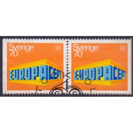 Sverige. 1969. Europamærker / CEPT, 70 Øre-1 kr, AFA nr. 640-41 **    postfrisk stemplet FDC st,
