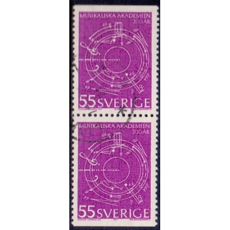 Sverige. 1971. Musikalsk akademi 200 år. AFA nr. 719Co & 719Cn **    postfrisk stemplet FDC st,