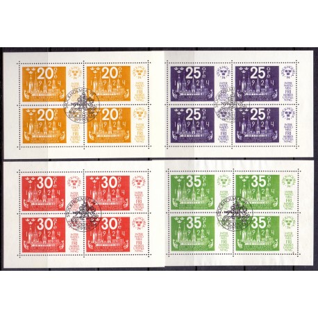 Sverige. 1974. STOCKHOLMIA 74, i arksæt. AFA nr. 872-75 ** (4 miniark) postfrisk stemplet FDC st,