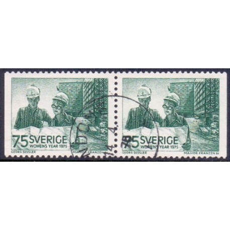 Sverige. 1975. FN's kvindeår, AFA nr. 903Cv & 903Ch **    postfrisk stemplet FDC st,