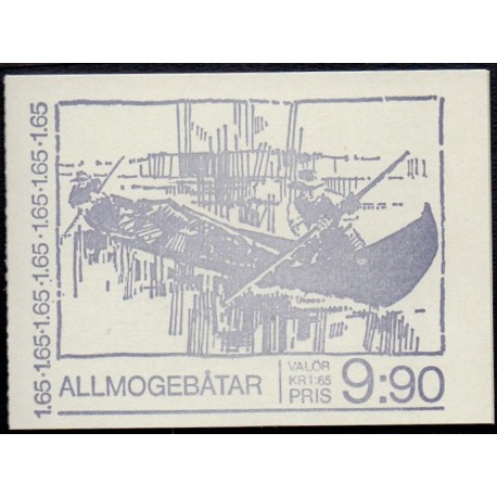 Sverige. 1981. Sejlskibe. AFA nr. 1152-57 postfrisk parstykker stemplet  hæfte FDC parstykkke
