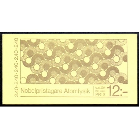 Sverige. 1982. Nobelpristager i Atomfysik, AFA nr. 1205-9 postfrisk  stemplet  hæfte FDC parstykkke