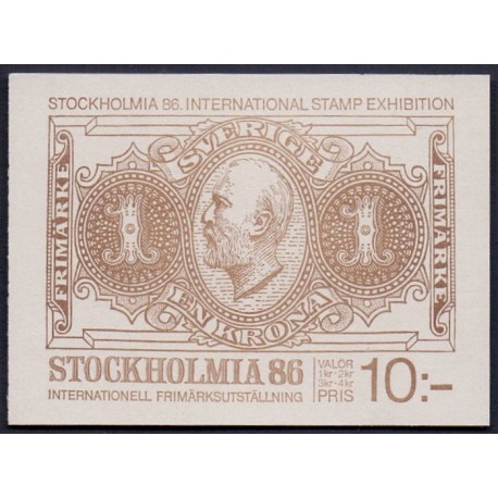 Sverige. 1983. Stochholmai 86, AFA nr. 1234-37 postfrisk miniark stemplet  hæfte FDC parstykkke SWEDEN