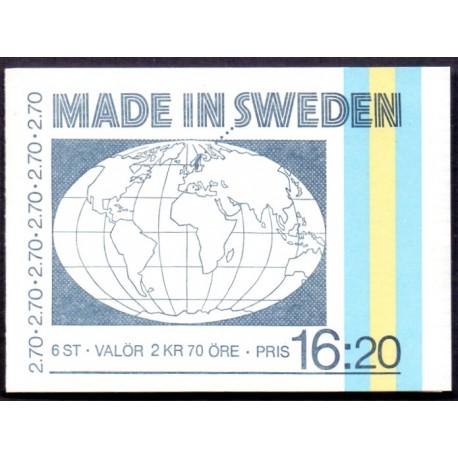 Sverige. 1984. Patentvæsen i 100 år, AFA nr. 1270-75 postfrisk Stemplet hæfte FDC parstykkke SWEDEN