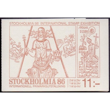 Sverige. 1985. Stockholmia. AFA nr. 1322-25 postfrisk miniark Stemplet hæfte FDC parstykkke SWEDEN **/o