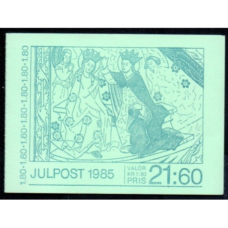 Sverige. 1985. Julefrimærker. AFA nr. 1344-47 postfrisk 4-blok Stemplet hæfte FDC parstykkke SWEDEN **/o