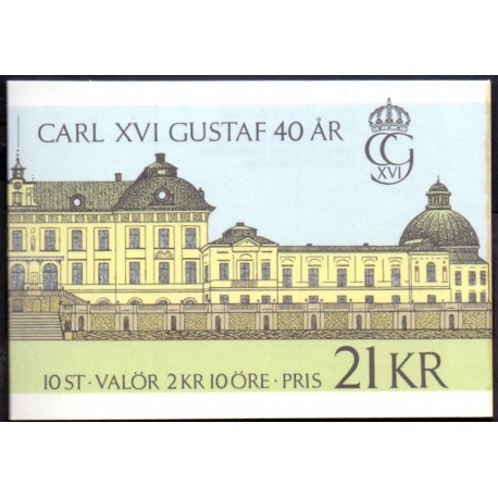 Sverige. 1986. Kong Karl 40-års fødselsdag. AFA nr. 1370-74 postfrisk parstykke Stemplet hæfte FDC parstykkke SWEDEN **/o