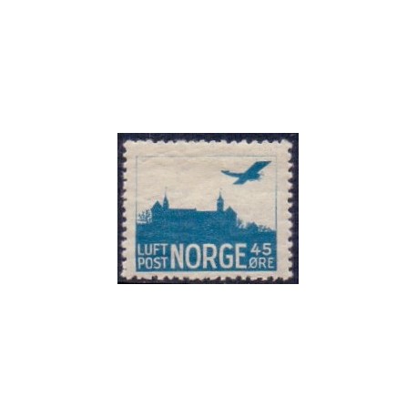 Norge. 1927. Luftpost, 45 Øre. Tp I. AFA nr. 127a **                                                    st. stemplet postfrisk