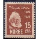 Norge. 1928. Henrik Ibsen. 15 øre. AFA nr. 136 ** st. stemplet postfrisk