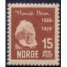 Norge. 1928. Henrik Ibsen. 15 øre. AFA nr. 136 ** st. stemplet postfrisk