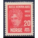 Norge. 1929. N.H. Abels død 20 øre. AFA nr. 150 ** st. stemplet postfrisk