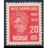 Norge. 1929. N.H. Abels død 20 øre. AFA nr. 150 ** st. stemplet postfrisk