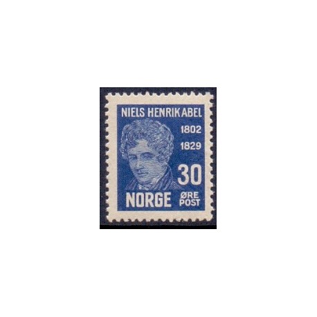 Norge. 1929. N.H. Abels død 30 øre. AFA nr. 151 ** st. stemplet postfrisk