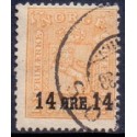 Norge. 1929. Provisorium 14 Øre./2 Sk.  AFA nr. 152 ** st. stemplet postfrisk