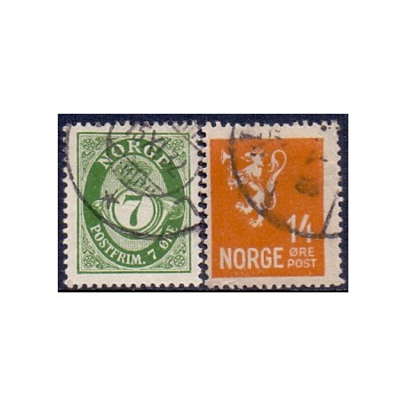 Norge. 1929. Supperingsværdier. AFA nr. 153-54 ** st. stemplet postfrisk