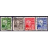 Norge. 1932. Bj, Bjørnson fødsel. 10-30 Øre. AFA nr. 163-66 st. (4) ** st. stemplet postfrisk