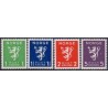 Norge. 1940. Ny tegning 1-5 kr. AFA nr. 208-11 ** st. stemplet postfrisk