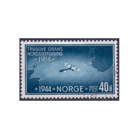 Norge. 1944, Tryggve Grans flyvning. AFA nr. 304 ** st. stemplet postfrisk FDC