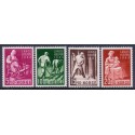 Norge. 1944, Landshjælp II. AFA nr. 305-08 ** st. stemplet postfrisk FDC