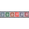 Norge. 1950-51. Posthorn og Haakon VII. AFA nr. 370-80 ** stemplet postfrisk FDC