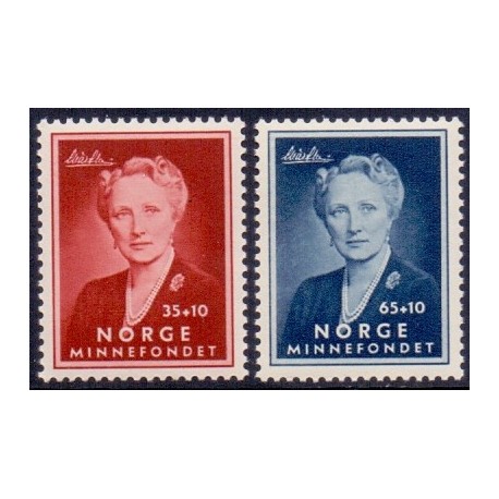 Norge. 1956, Kronprinsesses Märthas mindefond. AFA nr. 418-19 ** stemplet postfrisk FDC