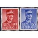 Norge. 1957. Haakon VII 85-års fødselsdag. AFA nr. 430-31 ** stemplet postfrisk FDC