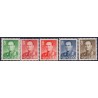 Norge. 1958-59. Kong Olav V. AFA nr. 432-36 ** stemplet postfrisk FDC