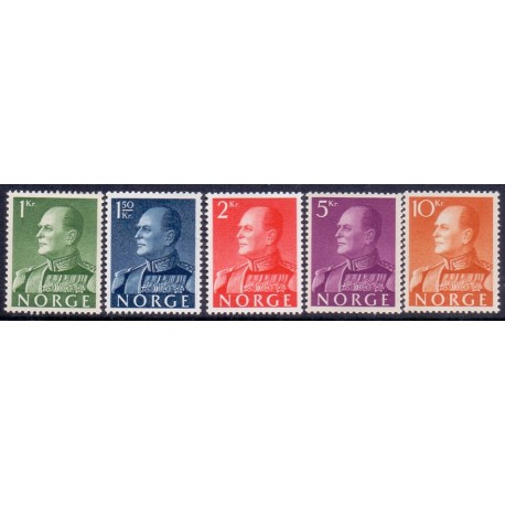 Norge. 1959. Kong Olav V. AFA nr. 437-41 ** stemplet postfrisk FDC