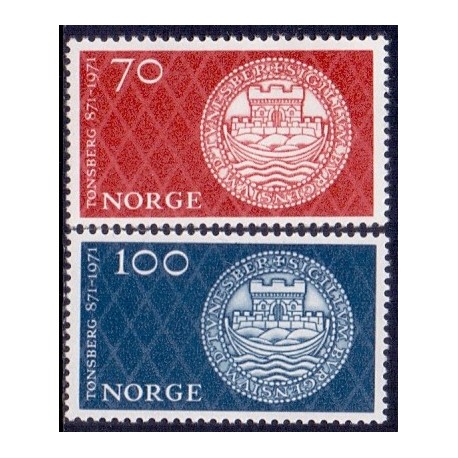 Norge. 1971. Tønsbergs 1100 års-jubilæum. AFA nr. 632-33 ** stemplet postfrisk FDC