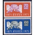 Norge. 1971. Stortinget. AFA nr. 634-35 ** stemplet postfrisk FDC