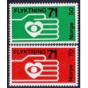 Norge. 1971. Flygtning 71. AFA nr. 636-37 ** stemplet postfrisk FDC