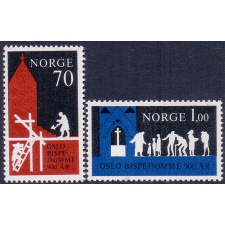 Norge. 1971. Oslo bispedømme. AFA nr. 640-41 ** stemplet postfrisk FDC