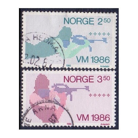Norge. 1986. VM i skiskydning AFA nr. 945-46 ** stemplet postfrisk FDC